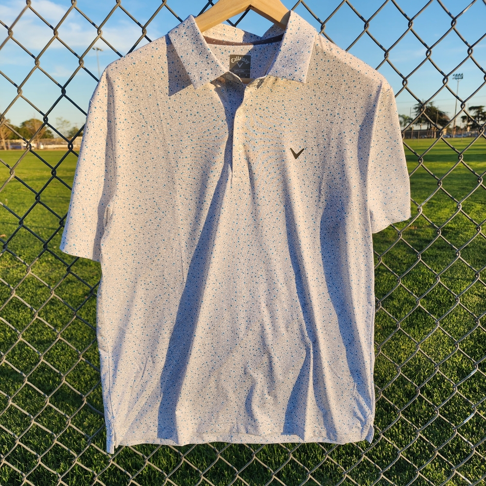 Callaway Polo Shirt with Blue Grey Speckles